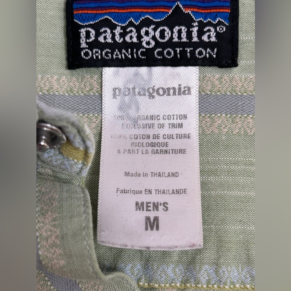 Patagonia Men’s Organic Cotton Striped Pearl Snap Shirt, Size M - Picture 8 of 8